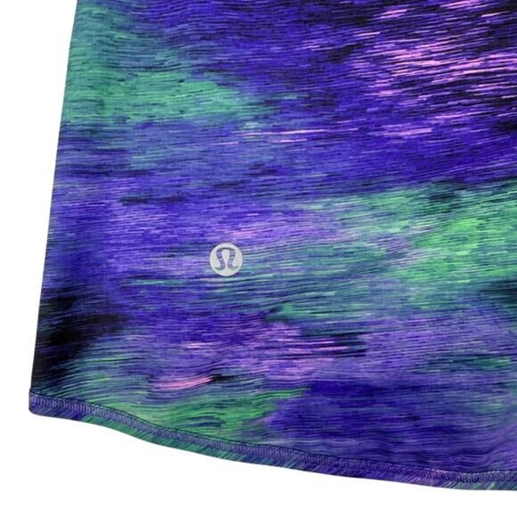 LULULEMON Real Quick Singlet Size 2 Rio Nights Multi / Black - Picture 6 of 6